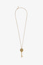 Tiffany & Co. 18K Yellow Gold and Diamond Daisy 2.5" Key Pendant Necklace