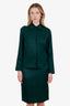 Gucci Green GG Silk Skirt + Top Set Size 40 and 42