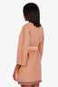 Max Mara Studio Pink/Brown Wool Reversible Belted Coat Size 0