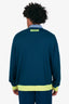 Louis Vuitton Green/Yellow Wool LV Logo Signature Crewneck Sweater Size XL Mens