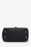 Burberry Black Grain Leather Medium Buckle Tote with Strap