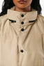 Balenciaga Beige Logo Printed Button Up Windbreaker Size 44