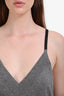 Erika Cavallini Semi Couture Grey Wool Cashmere Sweater Tank Dress Size L