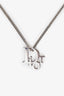 Christian Dior Silver Tone Crystal Embellished Dior Pendant Necklace