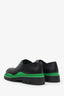 Bottega Veneta Black/Green Leather Tire Lace-up Derby Size 42 Mens