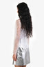 Frame White Lace Mock Neck Blouse Size S