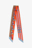 Hermès Orange/Multicolour Silk Rocabar Twilly