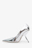 Salvatore Ferragamo Silver Metallic Eva Pumps Size 9.5