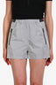Prada Sport Silver Reflective Logo Nylon Shorts Size 36