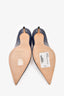 Jimmy Choo Navy Leather Heels Size 38.5