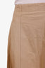 Christian Dior Brown/Beige Cotton Pleated Midi Skirt Size 4