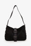 Saint Laurent Black Pony Hair Leather Buckle Shoulder Bag