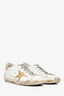 Golden Goose White/Gold Leather Superstar Low-Top Sneakers Size 38