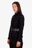 Prada Sport Black Wool Belted Jacket Size S