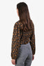 Doen Black/Orange Cotton Tie Top Size S