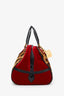 Christian Dior Brown/Caramel Leopard Pony Hair Gambler Dice Bowler Bag