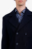Tconcept Blue Virgin Wool Double Breasted Blazer Jacket Size 52 Mens
