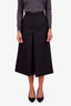 Saint Laurent Grey Pinstripe Cropped Pleated Pants Size 36