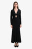 Smythe Black Jersey Keyhole Long Sleeve Long Dress Size M