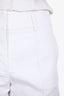 Hermès White Cotton High Waisted Shorts Size 34