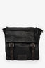 Dolce & Gabbana Black/Brown Leather Perforated Messenger Bag