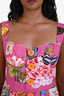 Dolce & Gabbana Pink Flower and Lock Print Mini Dress Size 44