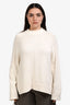 Rosetta Getty Cream Cotton Blend Knit Sweater Size L