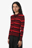 Simone Rocha Black/Red Pattern Button Down Top Size XS