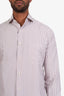 Loro Piana Purple Cotton Silk Button Up Shirt Size M Men's