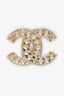 Pre-loved Chanel™ 16B Gold Tone Faux Pearl & Black Bead CC Brooch