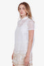 Brunello Cucinelli White Linen Cotton Short Sleeve Button Up Blouse with Tank Size XS