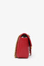 Gucci Red Leather GG Marmont Crossbody Bag