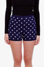 Miu Miu Blue Star Pattern Knit Shorts Size 38