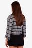 Pre-loved Chanel™ 2016 Black/White Tweed Belted Cropped Jacket Size 38
