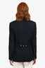 Burberry Navy Cotton Blend Single Button Blazer Jacket Size 8