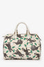 Gucci Beige/Green Canvas 'Unicef' Elephant Graphic GG Boston Bag