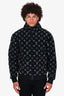 Louis Vuitton Black Monogram Fleece Zip-Up Jacket Size M Mens