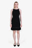 Pre-loved Chanel™ 2007 Black Tweed Raw Edge Braid Detail Dress Size 38