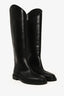 Jil Sander Black Leather Riding Boots Size 39.5