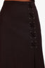 Veronica Beard Black Wool Blend Lace-Up Front Midi Skirt Size 0