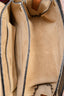 Chloe Brown Croc Embossed Suede Faye Chain Bag