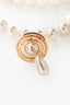 Vivienne Westwood Pearl and Crystal Three Row Pearl Drop Choker Necklace