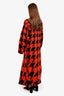 Alexander McQueen Orange/Black Printed Mohair Oversized Jacket Size S