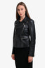 Gucci Black Leather Moto Jacket Size 42