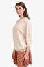 Stella McCartney Beige Virgin Wool Silk Knit SS Sweater Size 44