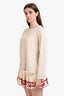 Sibel Saral Beige Superfine Wool Crewneck Sweater Size L