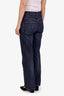 Prada Dark Blue Triangle Logo Flare Jeans Size 27