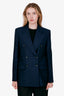 Gucci Navy Jacquard Oversized Blazer Size 42