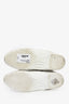 Pre-loved Chanel™ 2023 White Leather Crystal Embellished High Top 'Neige' Sneakers Size 37.5