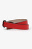 Bvlgari Red Leather Serpenti Forever Wrap Bracelet